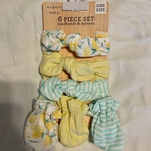 Newborn Headband& Mitten Set